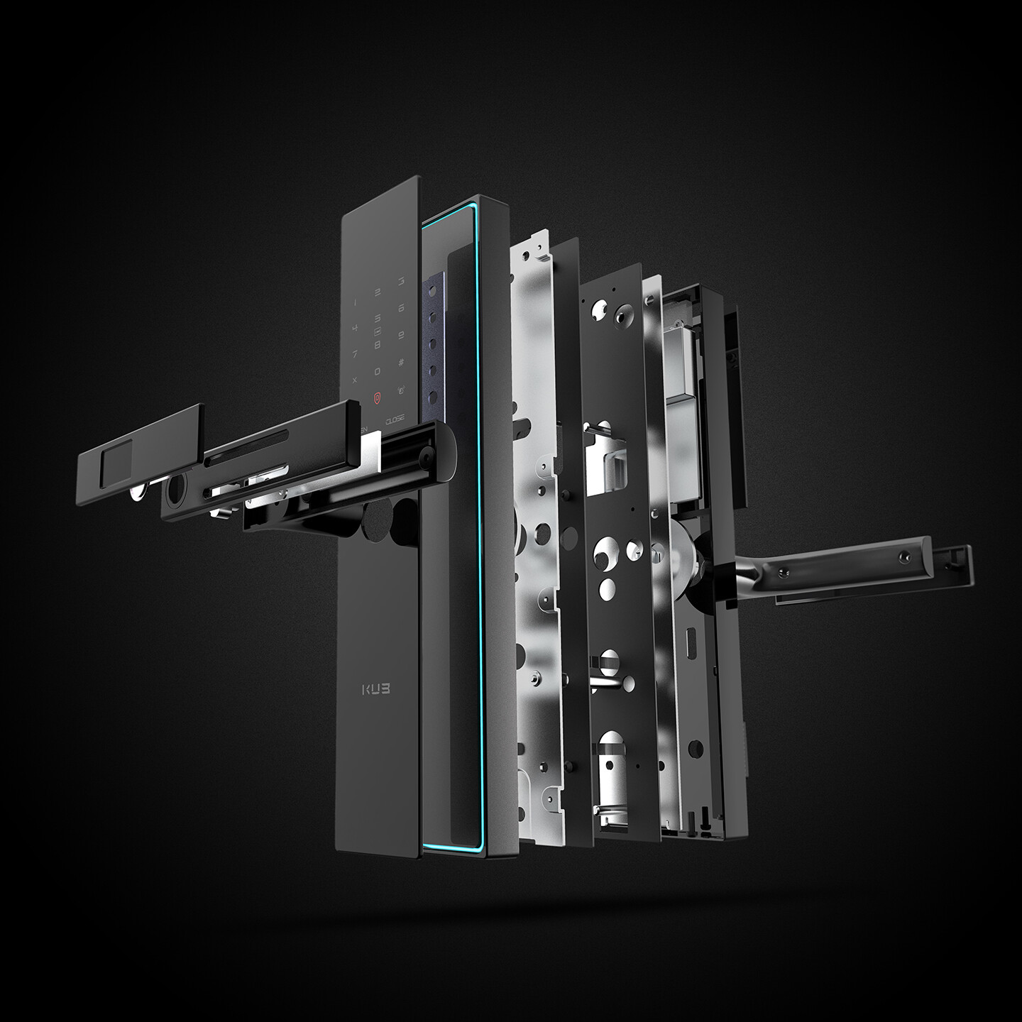 智能门锁设计-坚士锁业KUB智能门锁