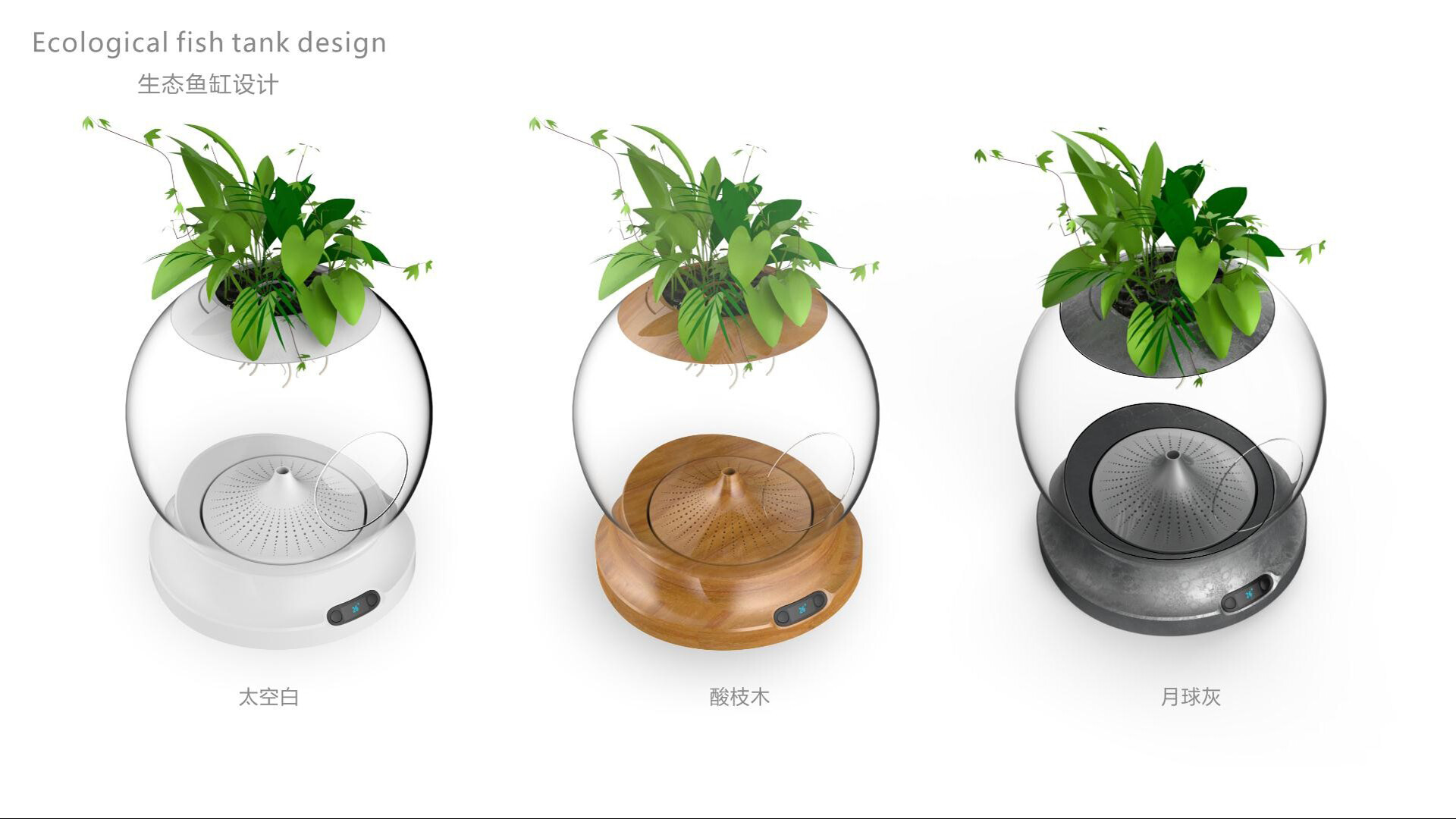 生态鱼缸生产研发-过滤器和鱼缸一体化设计