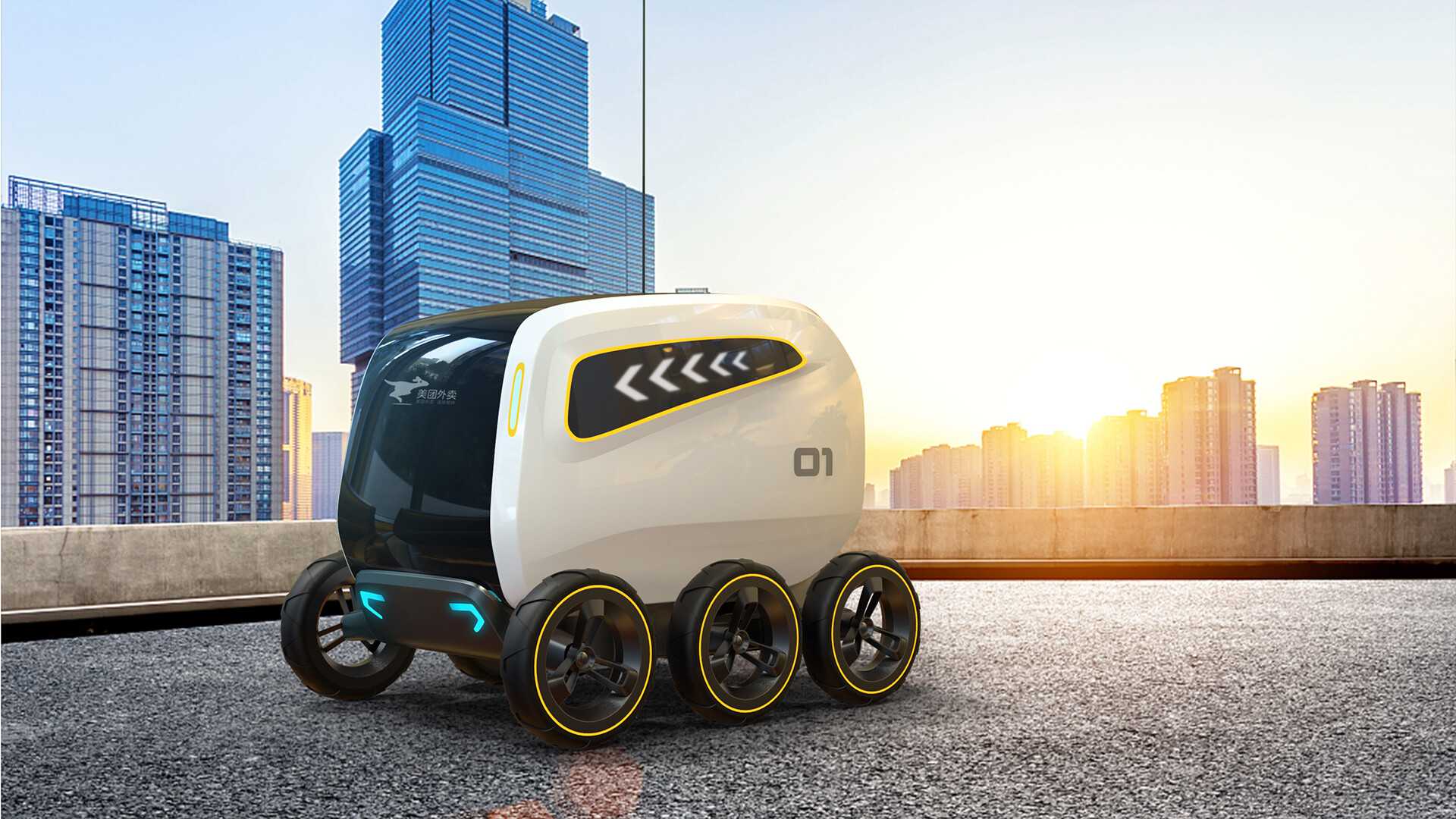 外卖无人配送车设计-美团外卖无人配送车设计