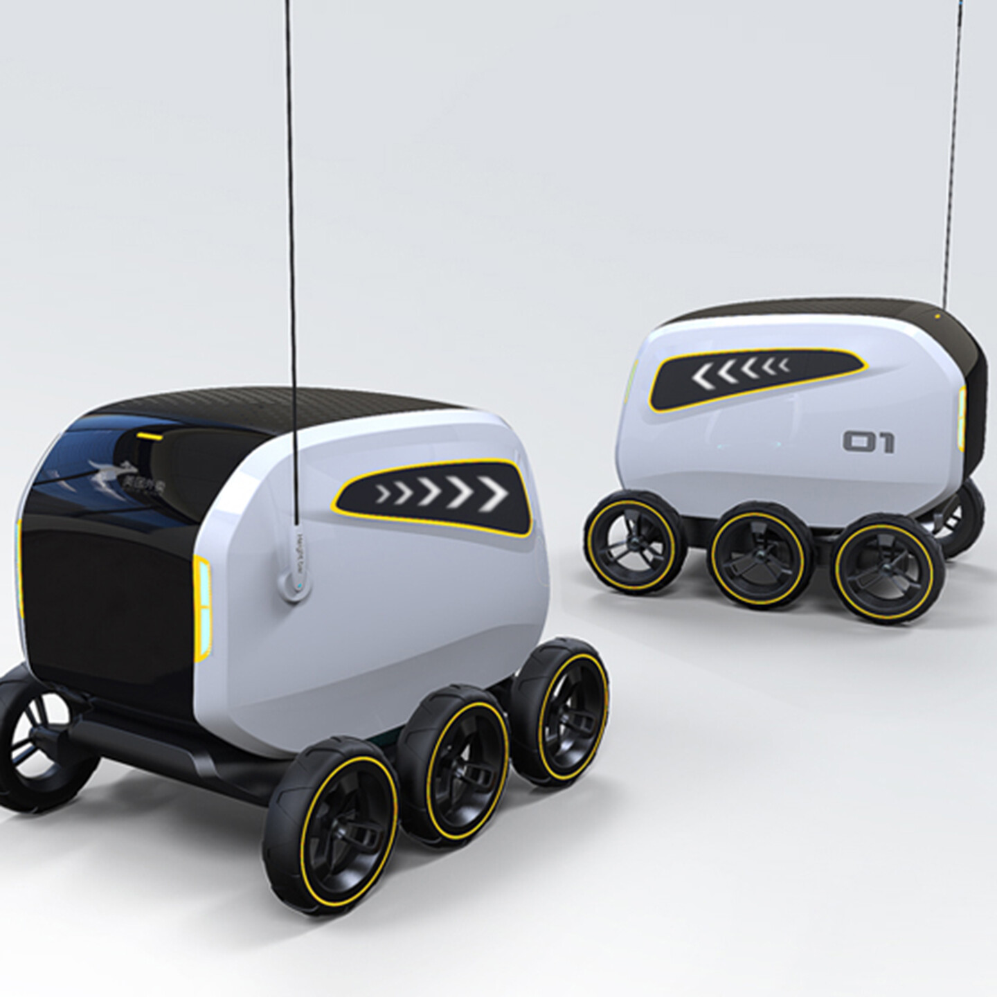 外卖无人配送车设计-美团外卖无人配送车设计