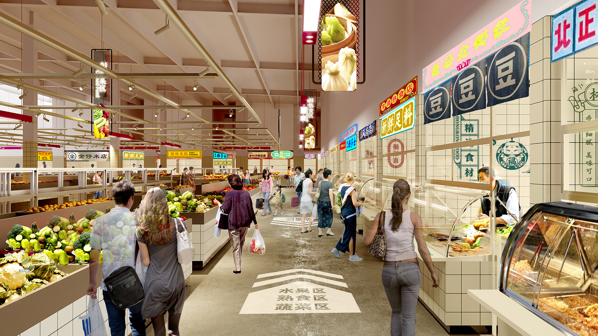 菜市场空间设计-优鲜菜场空间设计