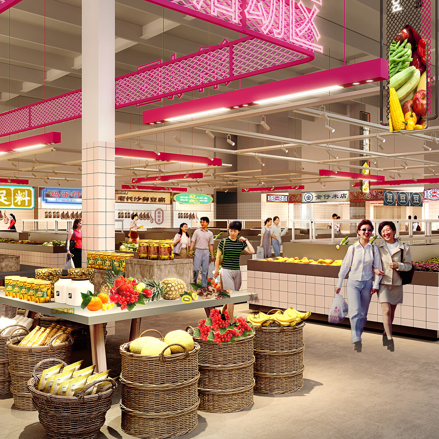 菜市场空间设计-优鲜菜场空间设计