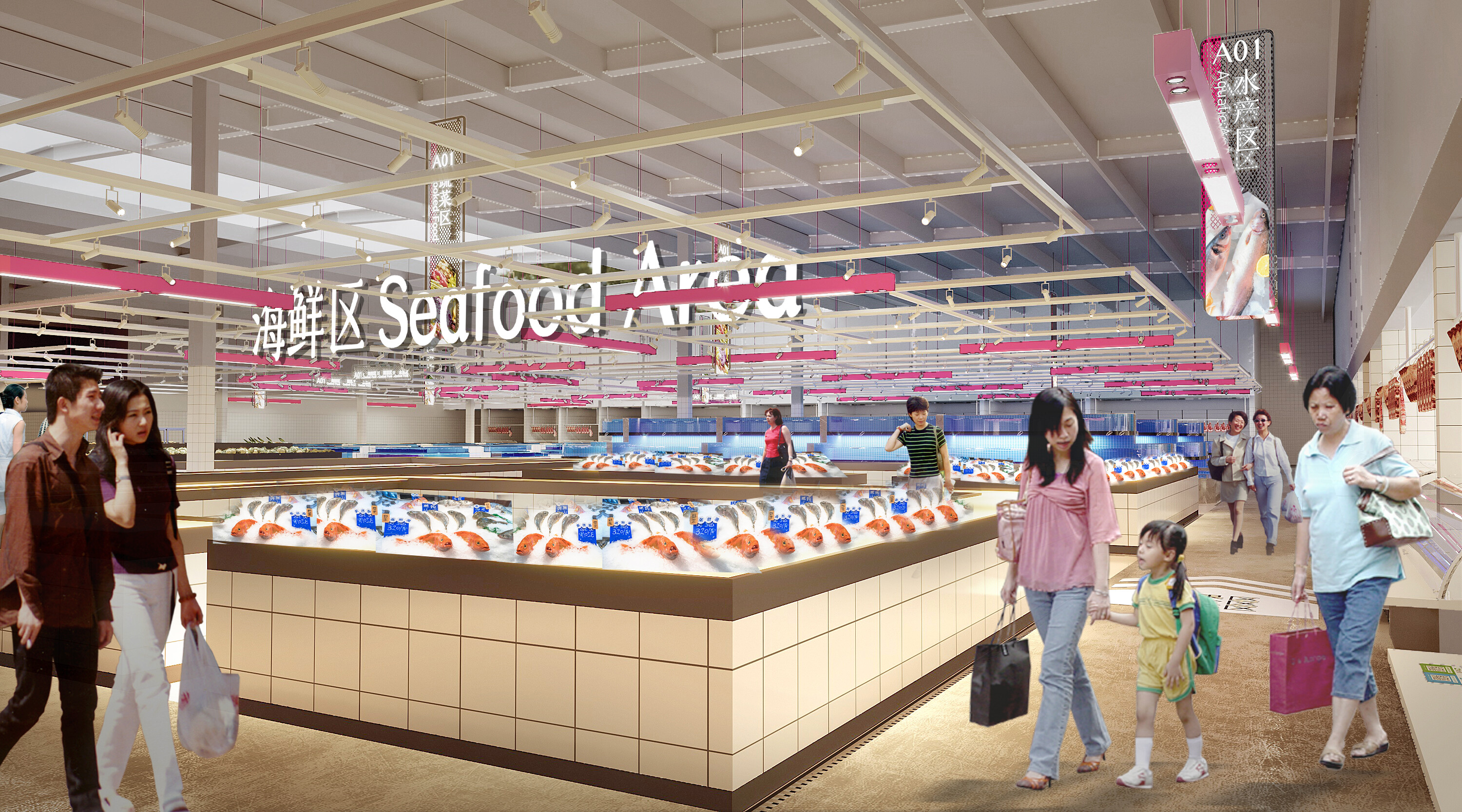 菜市场空间设计-优鲜菜场空间设计