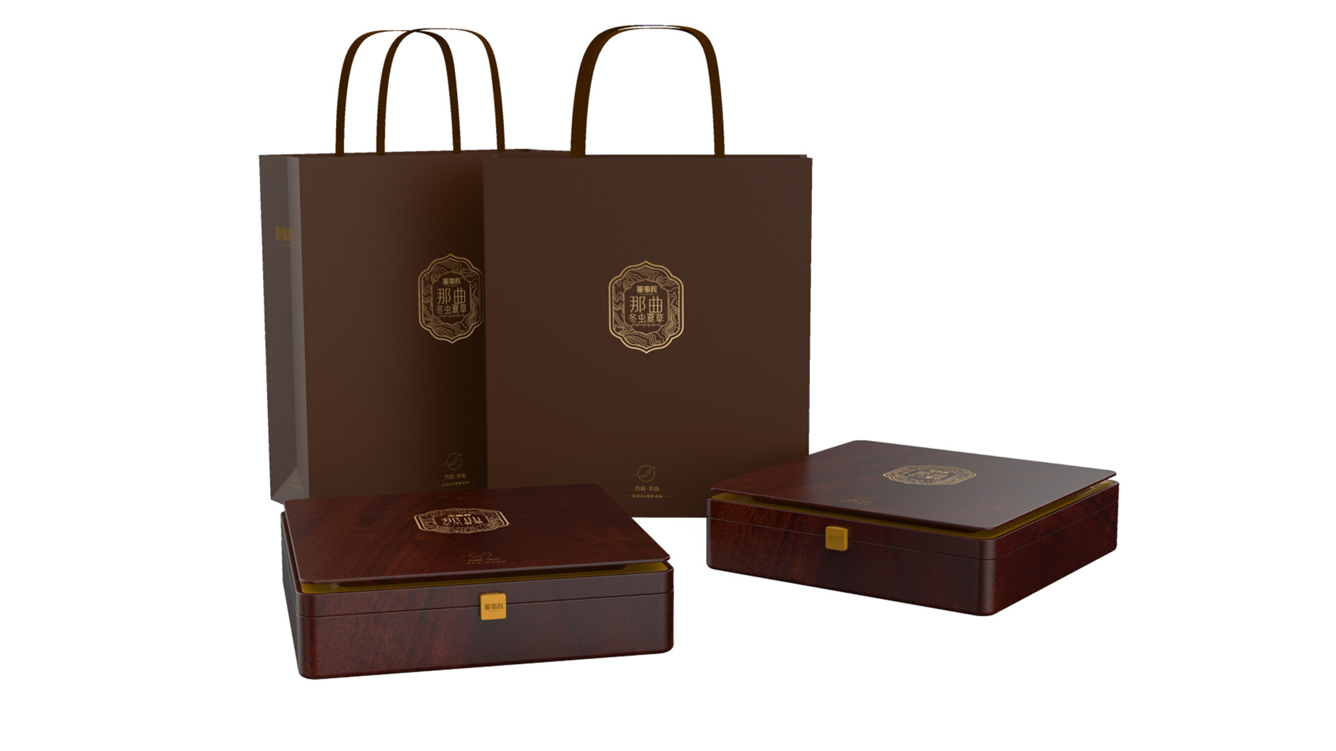 虫草保健品包装设计-董事长冬虫夏草夏草保健品包装设计