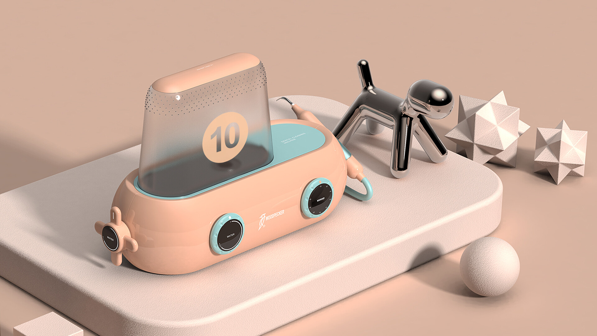 儿童洁牙机设计-啄木鸟儿童洁牙机产品外观设计