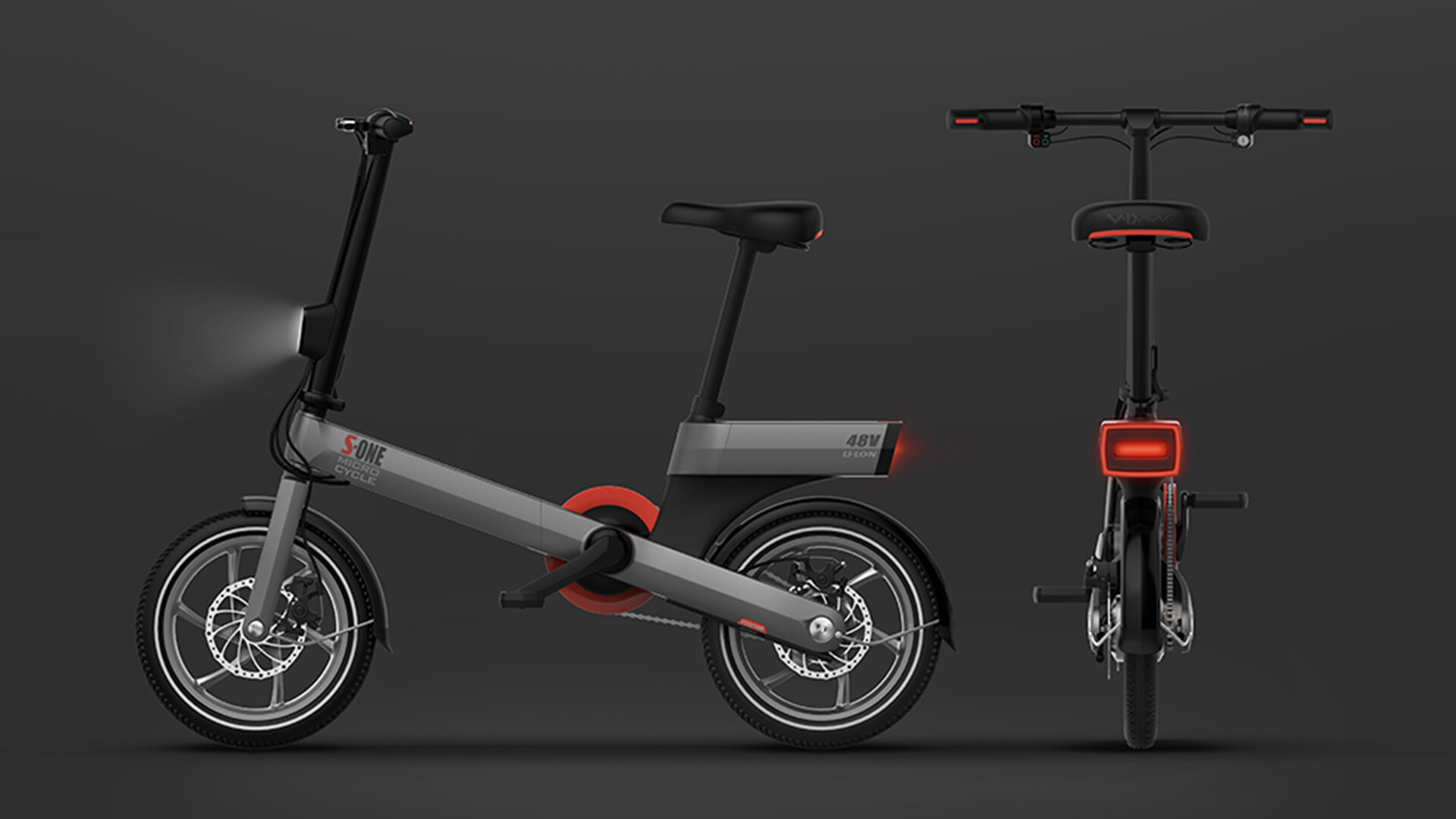 折叠电动车设计-微单V1 折叠锂电动车设计