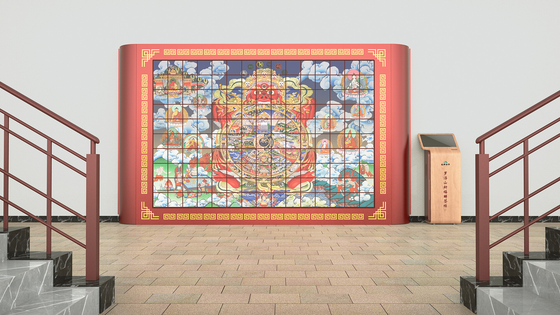 祈福解签柜设计-智能祈福解签柜设计