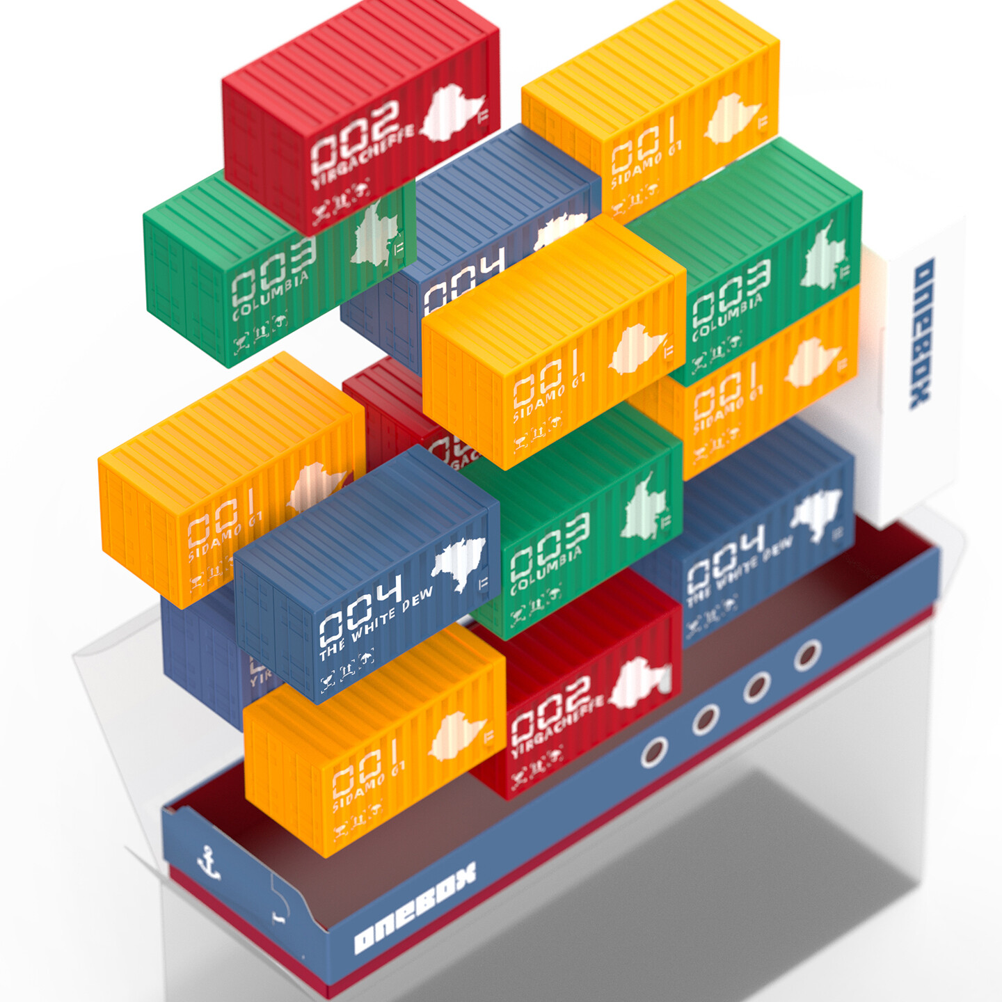 冻干咖啡包装设计-Onebox集装箱冻干粉咖啡包装设计