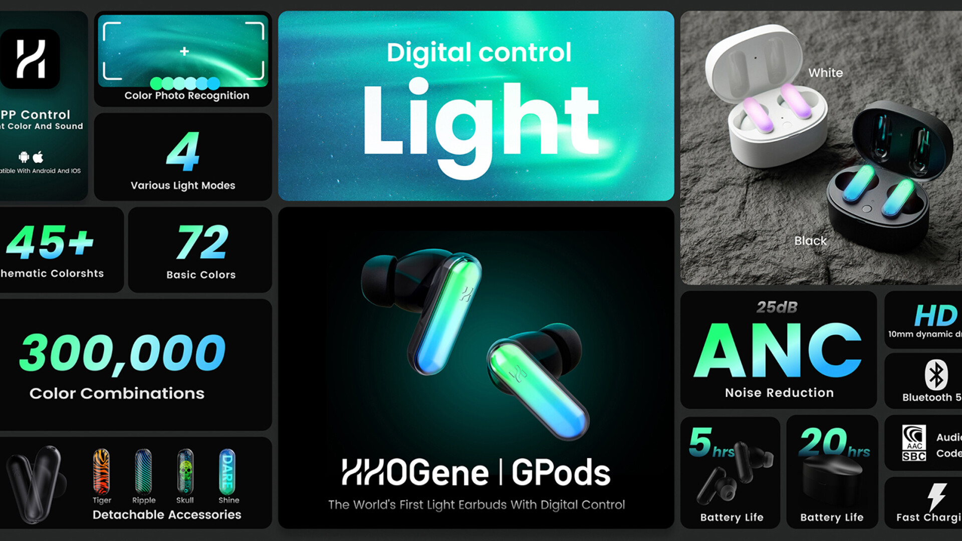 创意耳机设计-变色耳机设计-GPods耳机