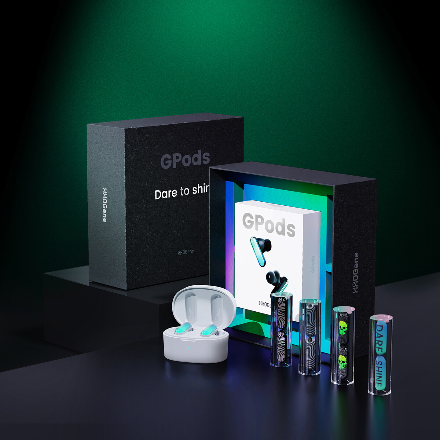 创意耳机设计-变色耳机设计-GPods耳机