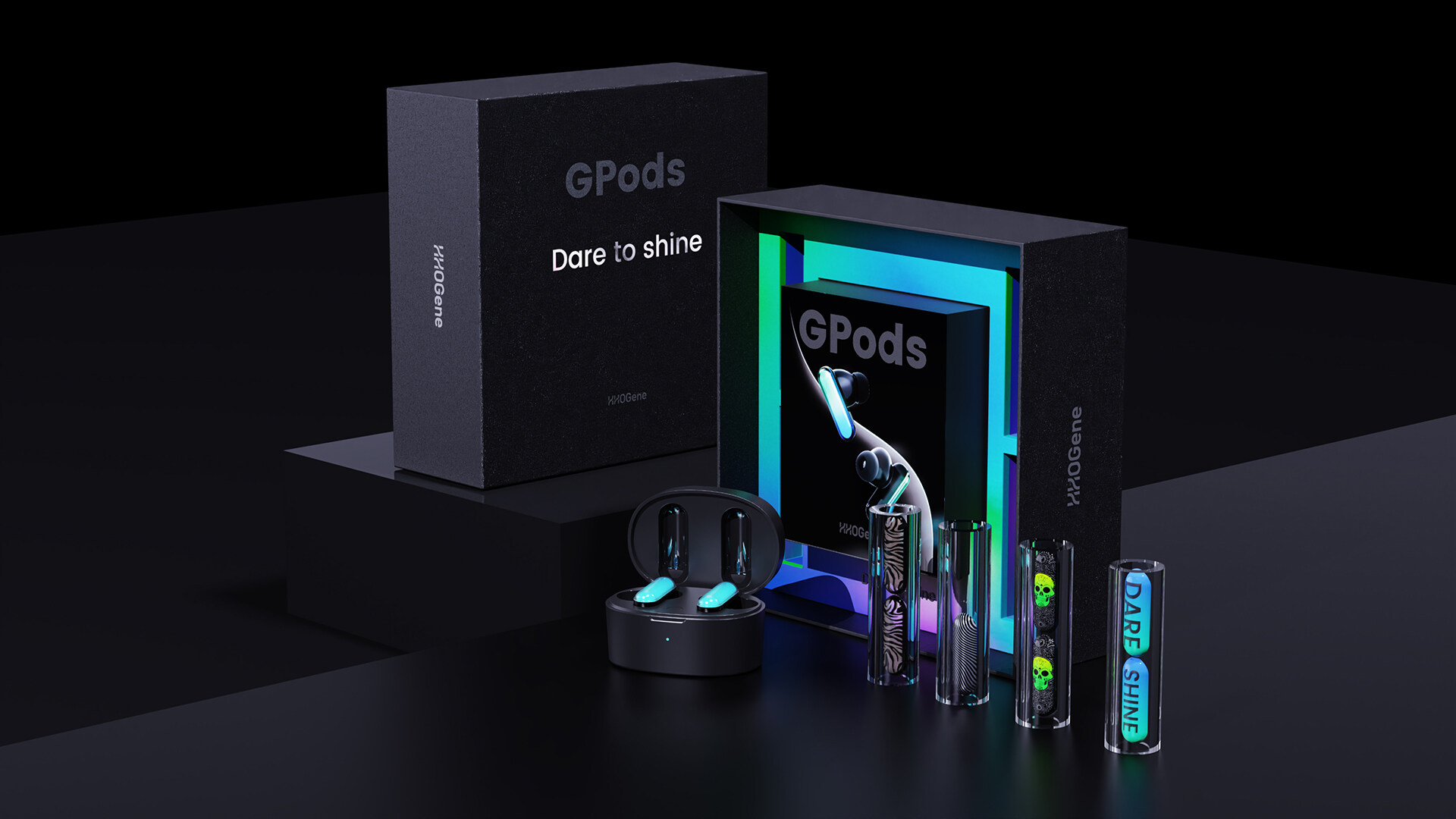 创意耳机设计-变色耳机设计-GPods耳机