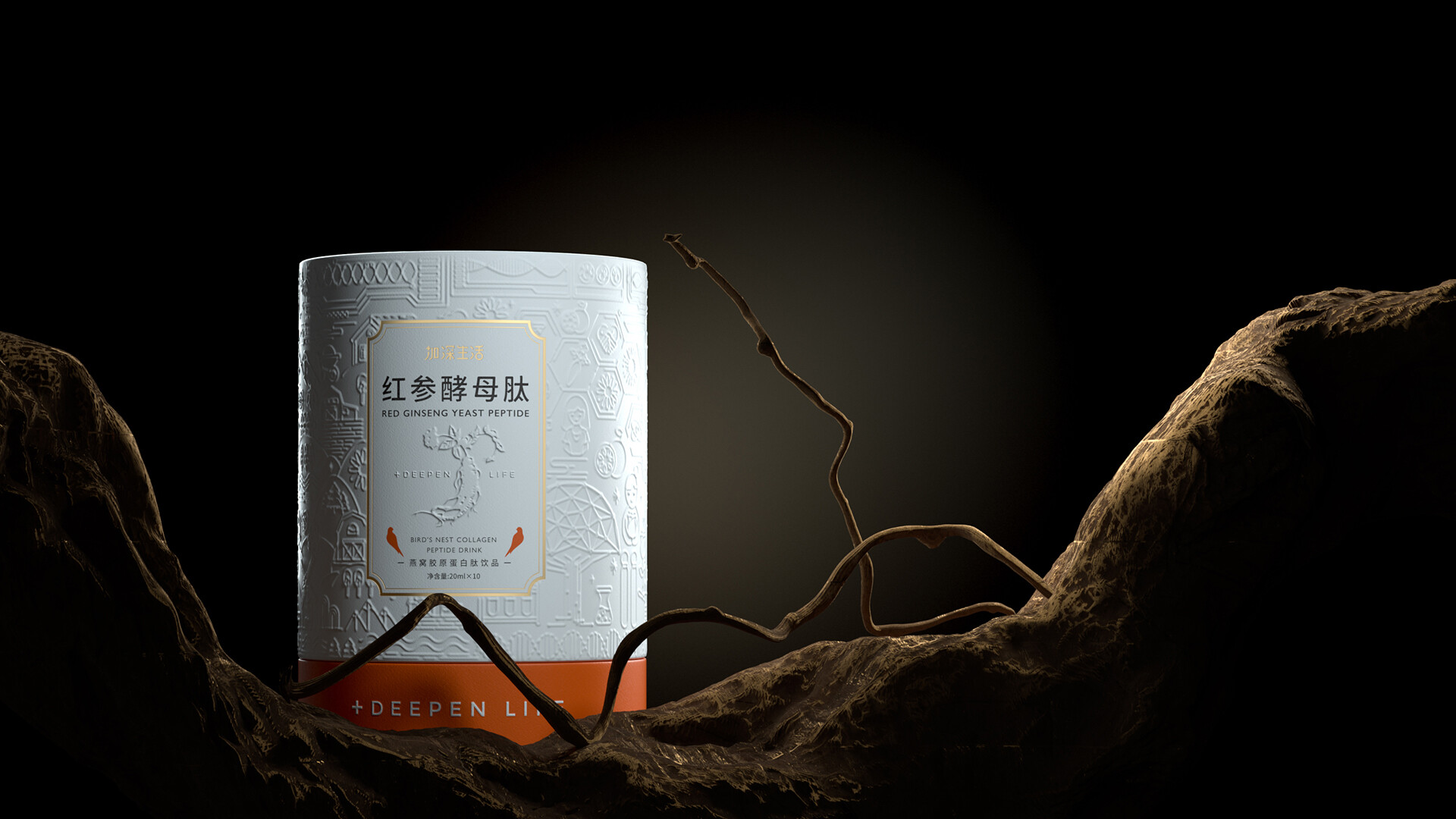 红参产品包装设计-红参酵母肽系列包装设计